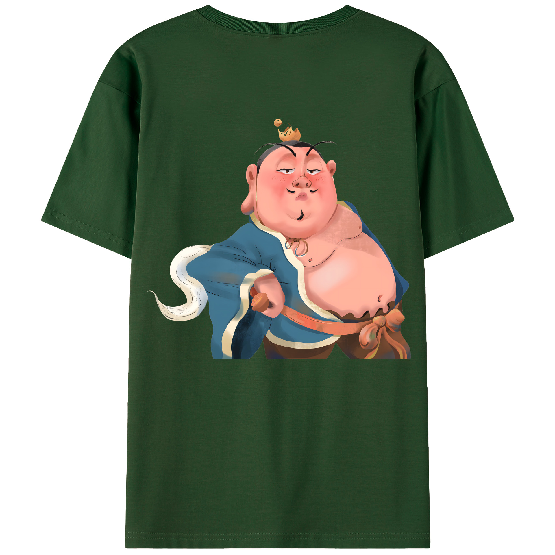 （画像用） Ne Zha 2 ナタ 魔童の大暴れ 綿100％半袖Tシャツ（背面プリント）